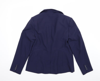 BHS Womens Blue  Rayon Jacket Suit Jacket Size 14