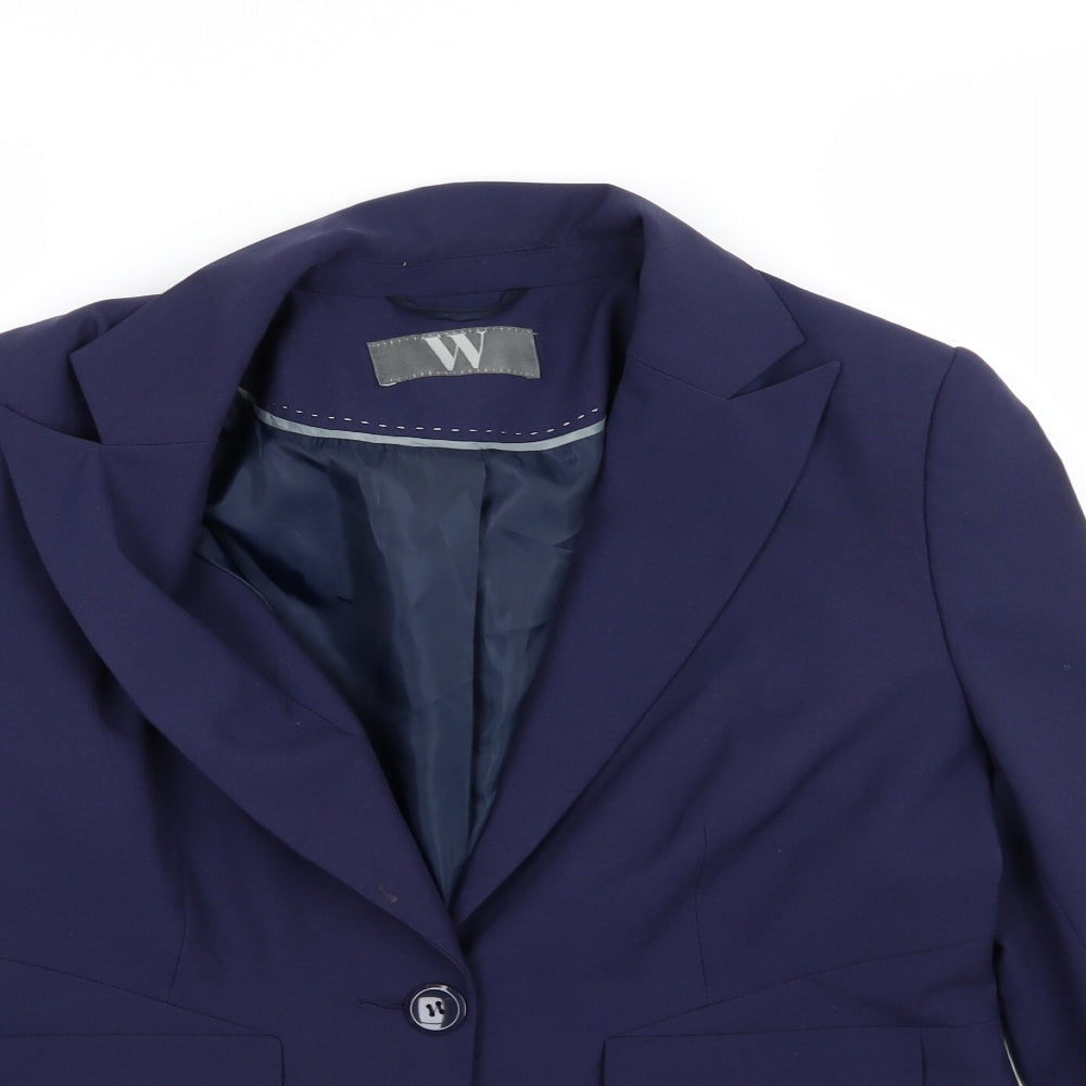 BHS Womens Blue  Rayon Jacket Suit Jacket Size 14