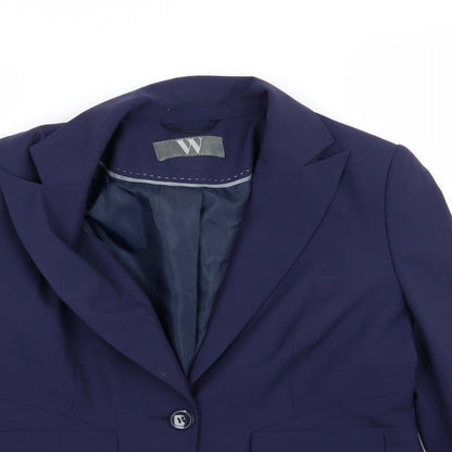 BHS Womens Blue  Rayon Jacket Suit Jacket Size 14