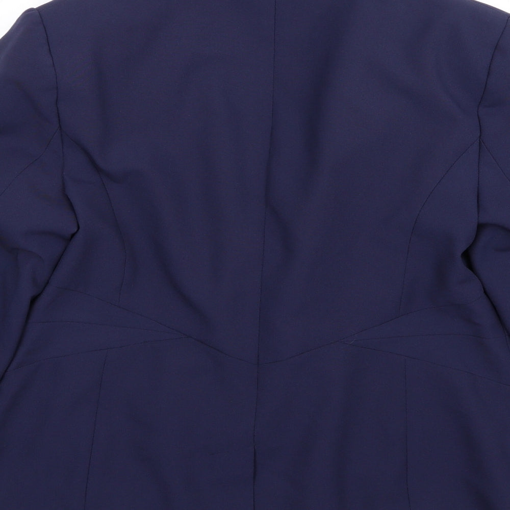 BHS Womens Blue  Rayon Jacket Suit Jacket Size 14