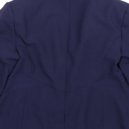 BHS Womens Blue  Rayon Jacket Suit Jacket Size 14