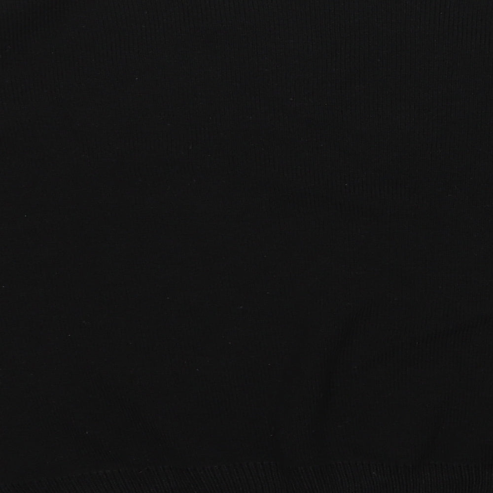 Misspap Womens Black  Knit Pullover Jumper Size L