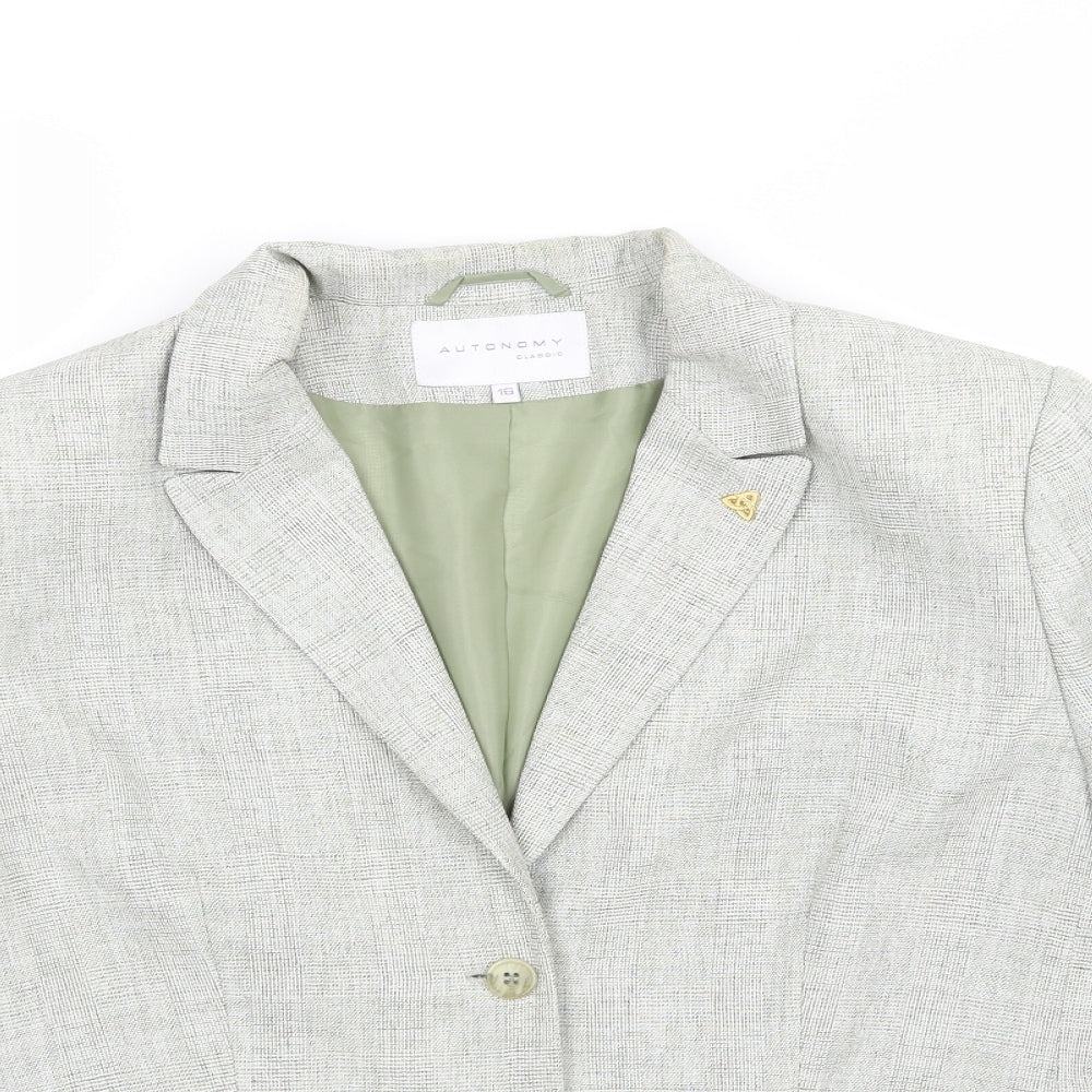 Autonomy Womens Green   Jacket Suit Jacket Size 16