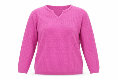 EWM Womens Pink  Knit Pullover Jumper Size L