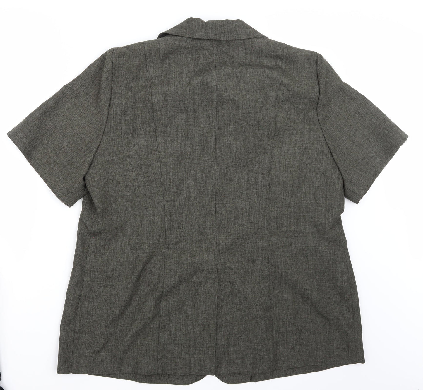 Womens UK Size 20 essence Grey Basic Button-Up