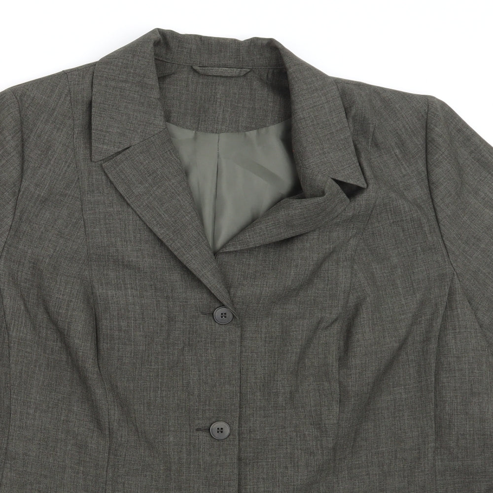 Womens UK Size 20 essence Grey Basic Button-Up