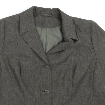 Womens UK Size 20 essence Grey Basic Button-Up