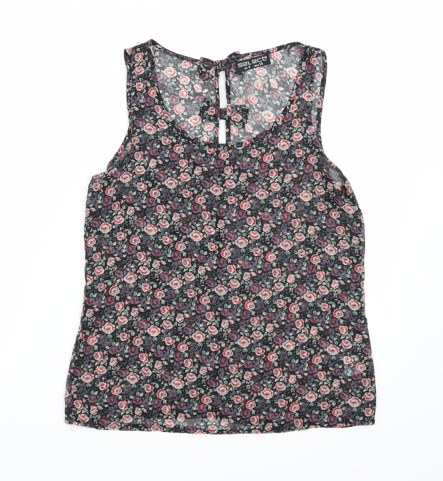 Womens UK Size 8 Select Black Basic Tank