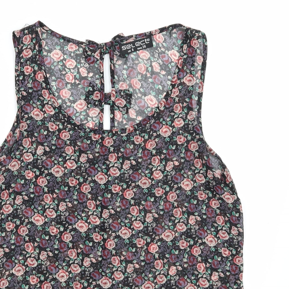 Womens UK Size 8 Select Black Basic Tank