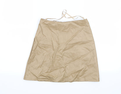 Primark Womens Beige Animal Print  Mini Skirt Size 6