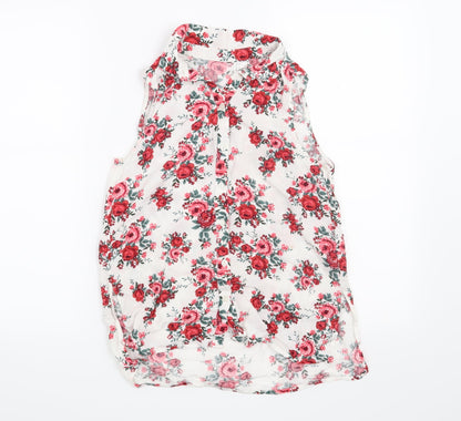 Womens UK Size 4 H&M White Basic Blouse