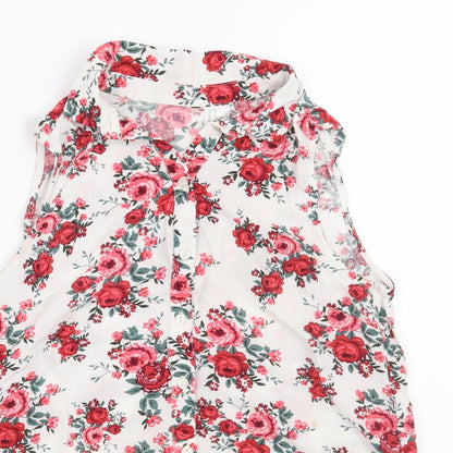 Womens UK Size 4 H&M White Basic Blouse
