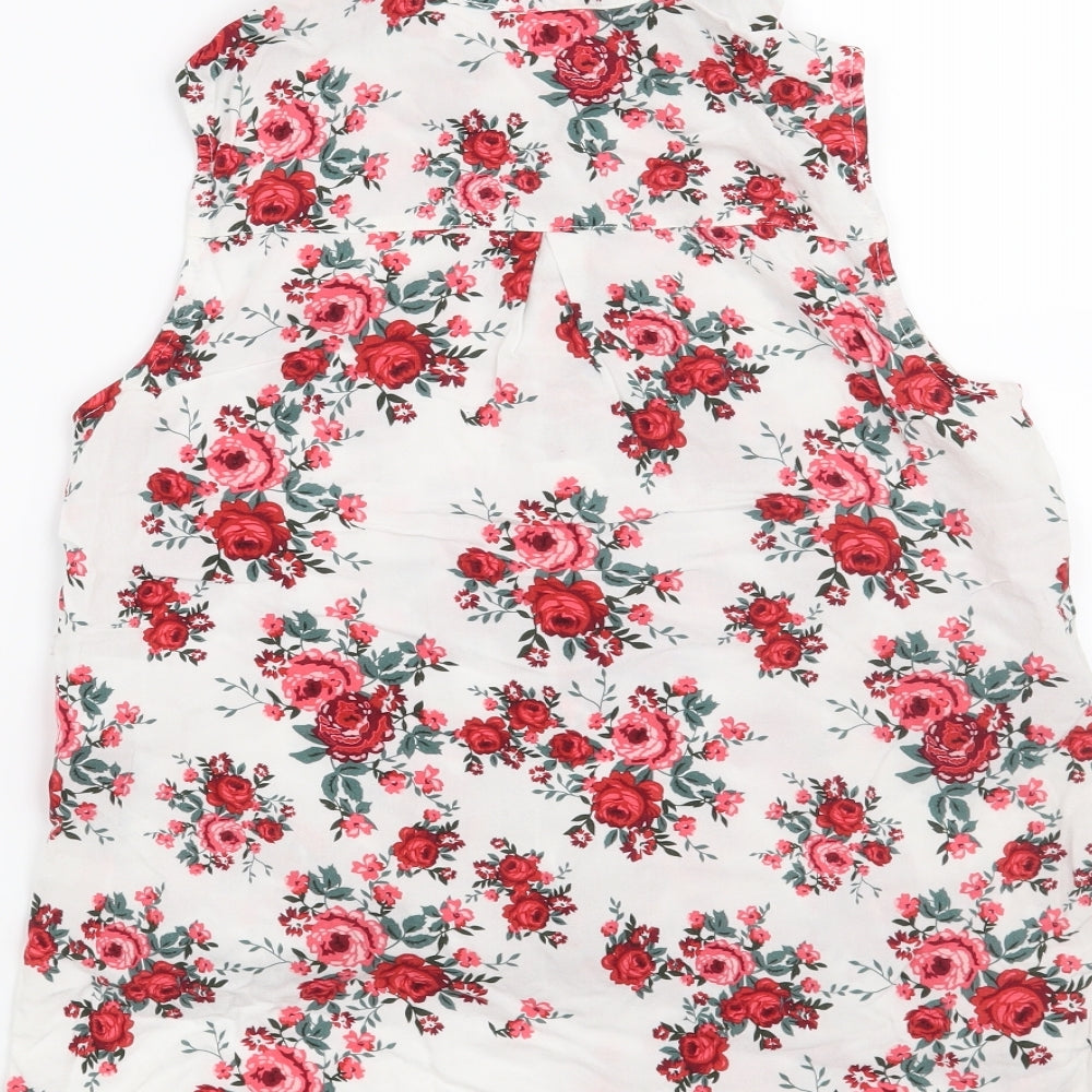 Womens UK Size 4 H&M White Basic Blouse