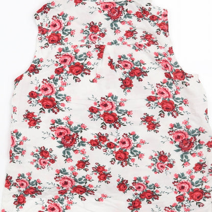 Womens UK Size 4 H&M White Basic Blouse