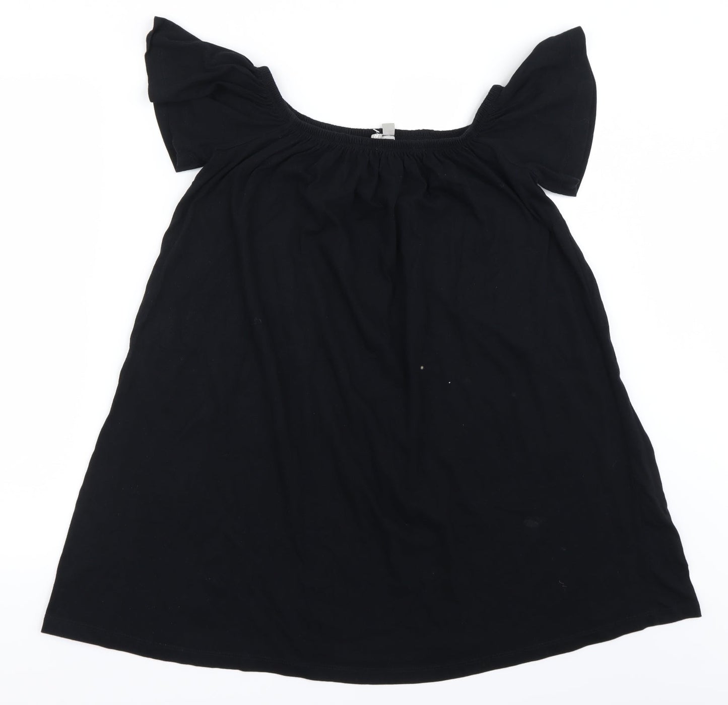 Womens UK Size 8 Asos Black Basic T-Shirt