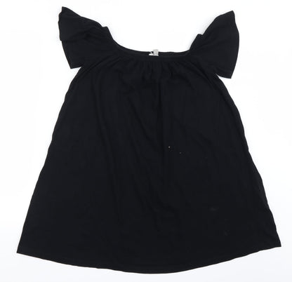 Womens UK Size 8 Asos Black Basic T-Shirt