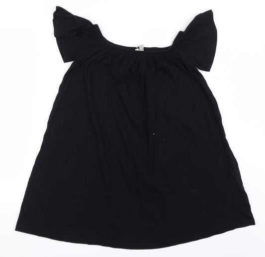 Womens UK Size 8 Asos Black Basic T-Shirt