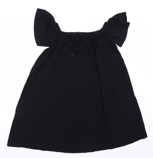 Womens UK Size 8 Asos Black Basic T-Shirt