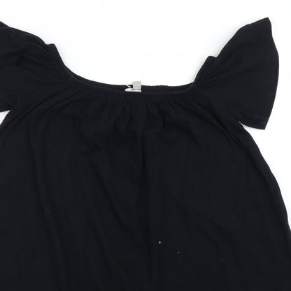 Womens UK Size 8 Asos Black Basic T-Shirt
