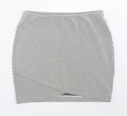 H&M Womens White   A-Line Skirt Size S