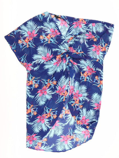 Womens UK Size M New Look Blue Basic Blouse