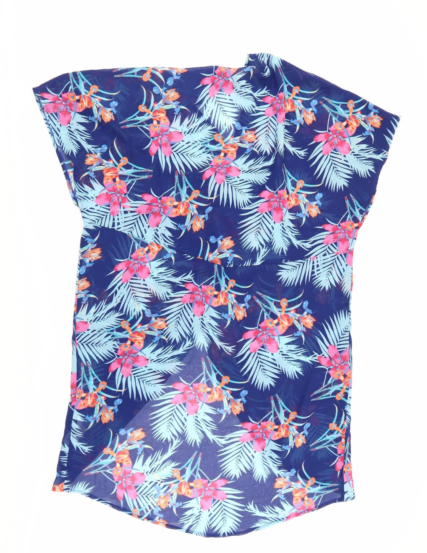 Womens UK Size M New Look Blue Basic Blouse
