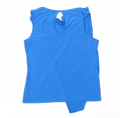 Womens UK Size 14 Roman Blue Basic Tank