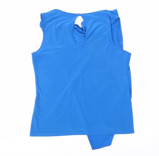 Womens UK Size 14 Roman Blue Basic Tank