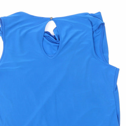 Womens UK Size 14 Roman Blue Basic Tank