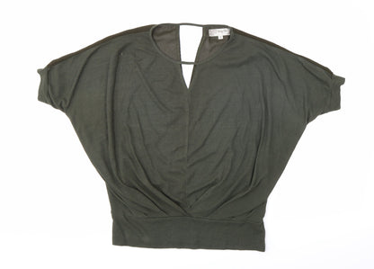 Womens UK Size M Voulez-Vous Green Basic Blouse