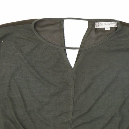 Womens UK Size M Voulez-Vous Green Basic Blouse