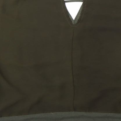 Womens UK Size M Voulez-Vous Green Basic Blouse