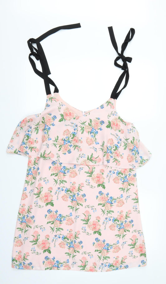 Dorothy Perkins Womens Pink Floral  A-Line  Size 14