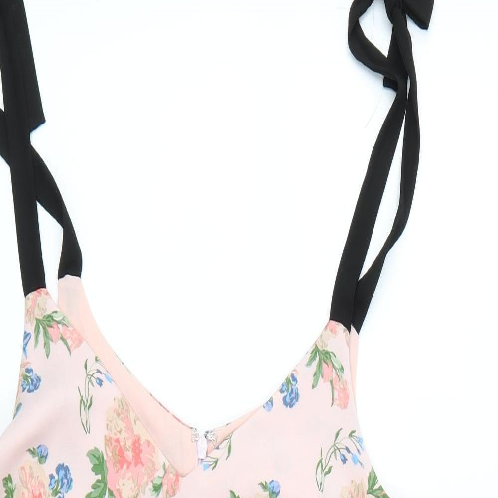 Dorothy Perkins Womens Pink Floral  A-Line  Size 14
