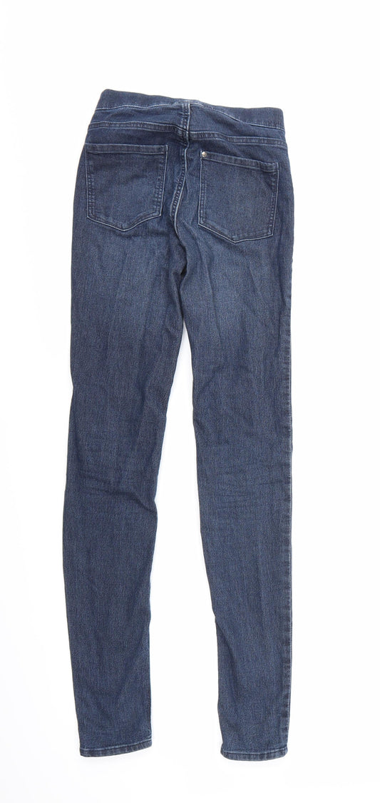 Womens UK Size 4 H&M Regular Fit Jegging Blue Trousers