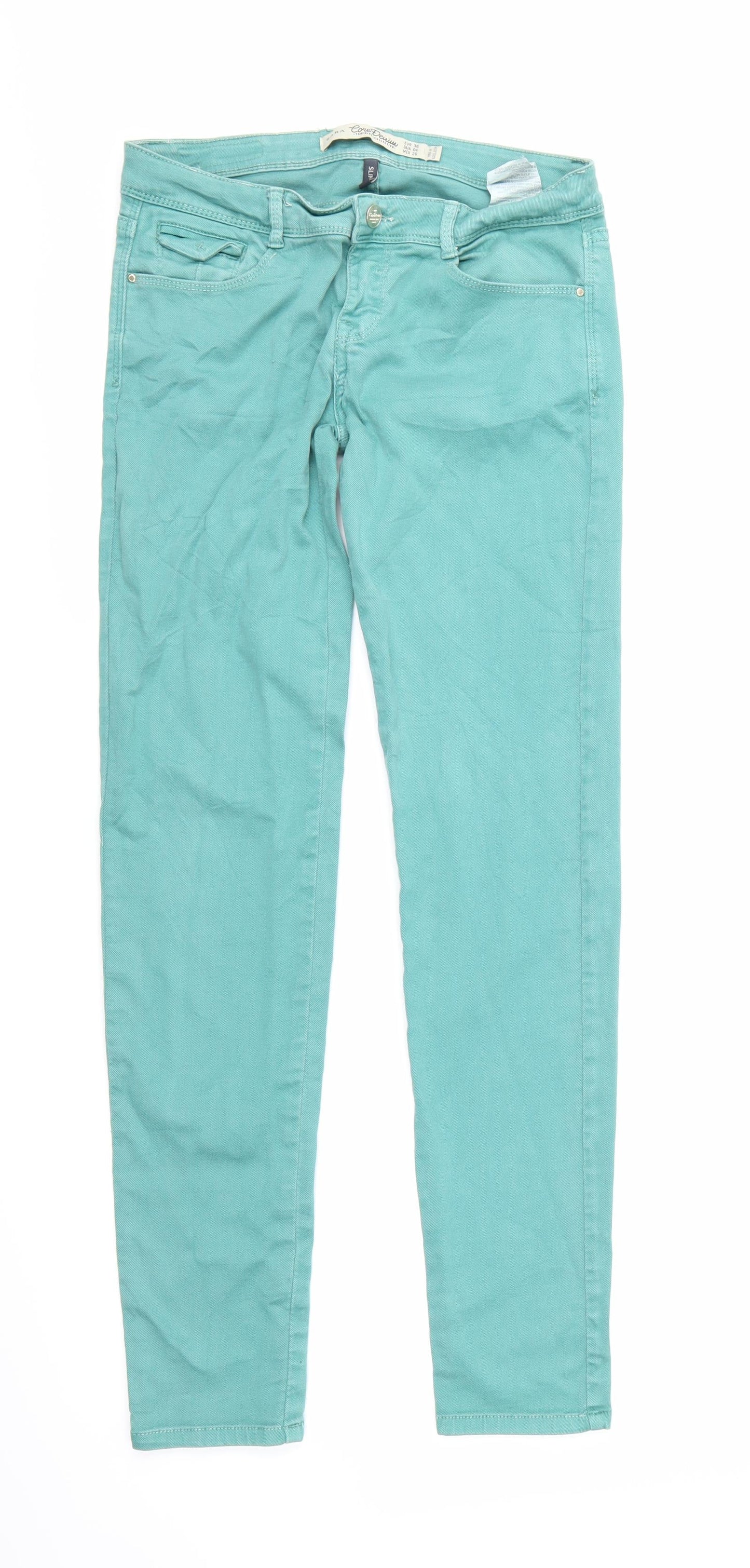 Zara Womens Blue  Denim Skinny Jeans Size 8 L29 in