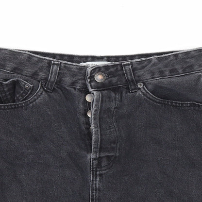 Bershka Womens Grey  Denim Mini Skirt Size 8