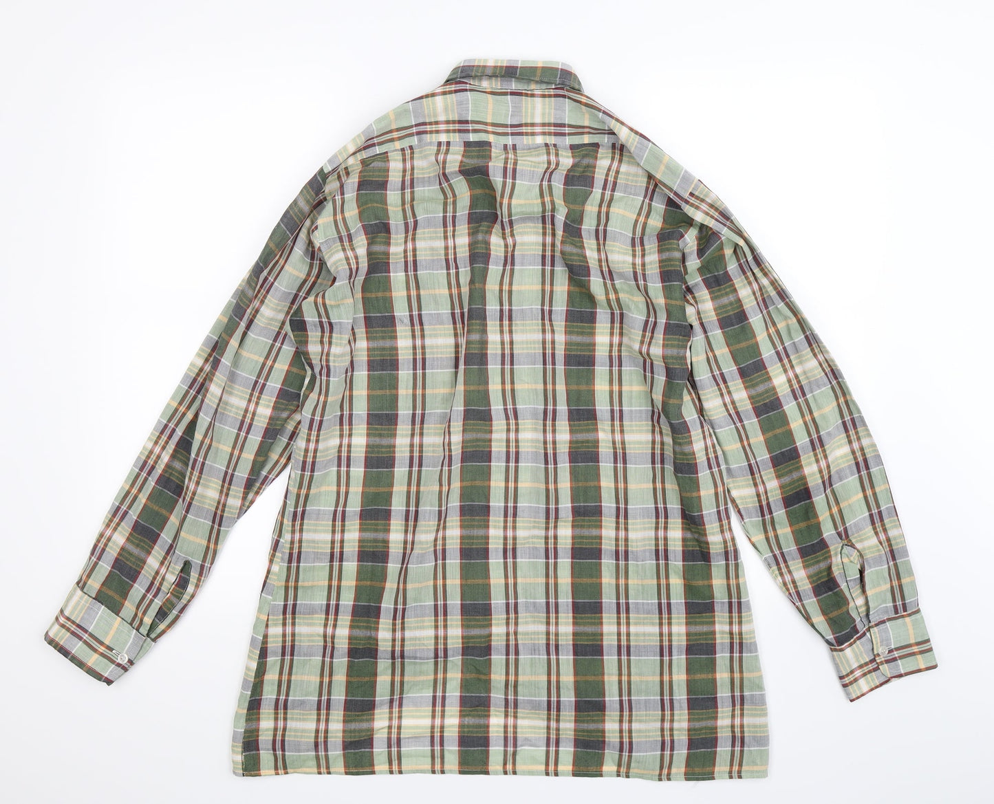 Van Doornum Mens Multicoloured Check   Button-Up Size M