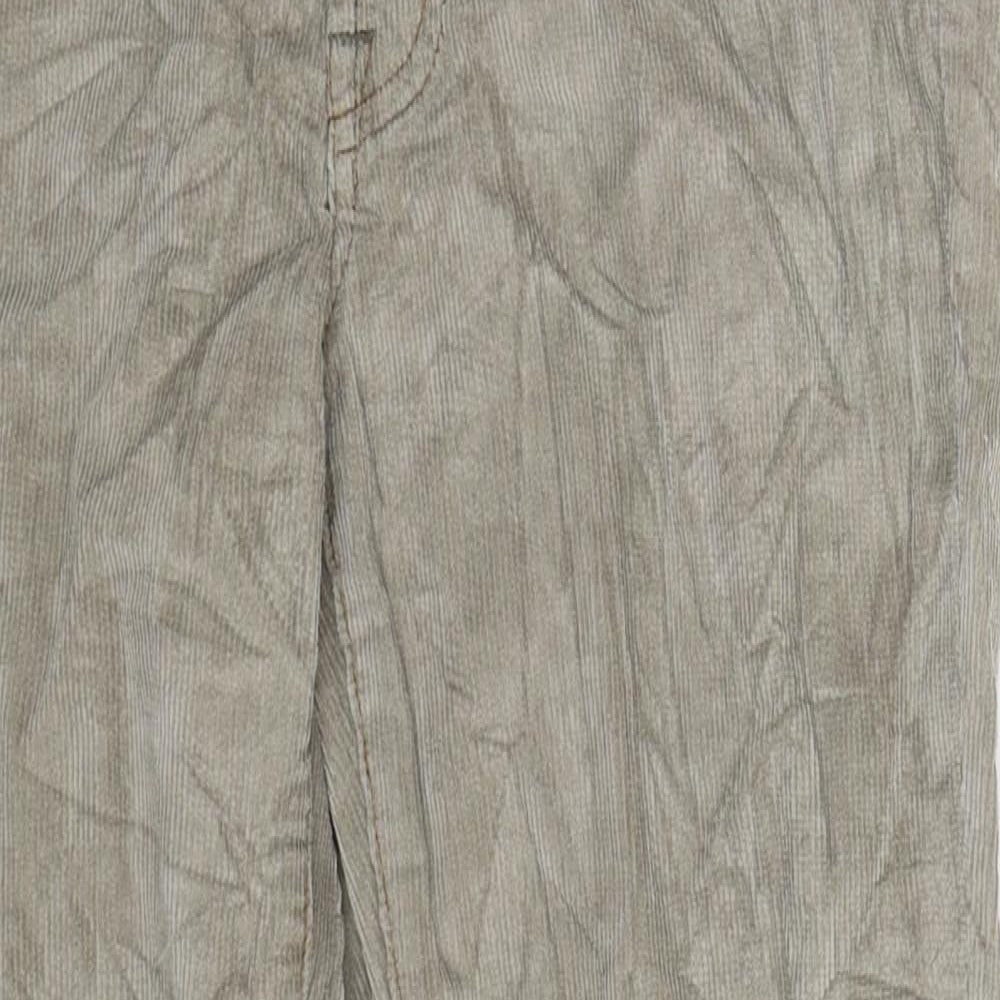 7 For All Mankind Womens Grey  Corduroy Cropped Trousers Size 10 L25 in