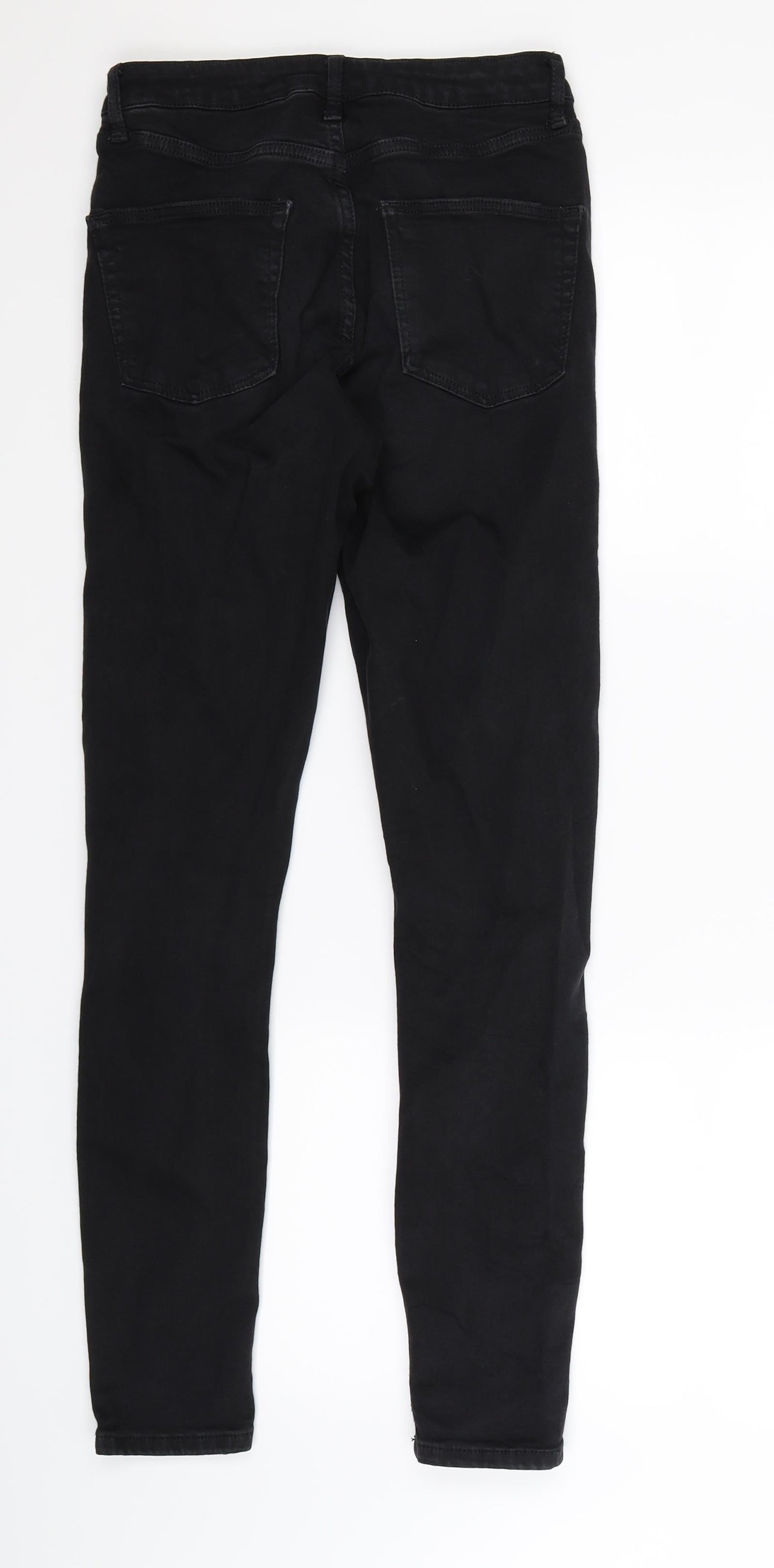 Topshop Womens Black  Denim Skinny Jeans Size 8 L32 in