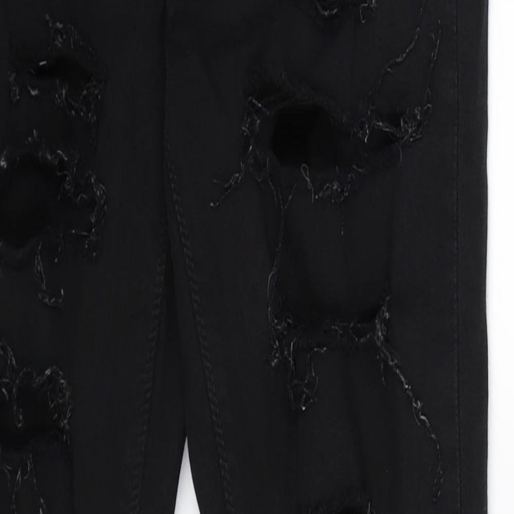 Topshop Womens Black  Denim Skinny Jeans Size 8 L32 in