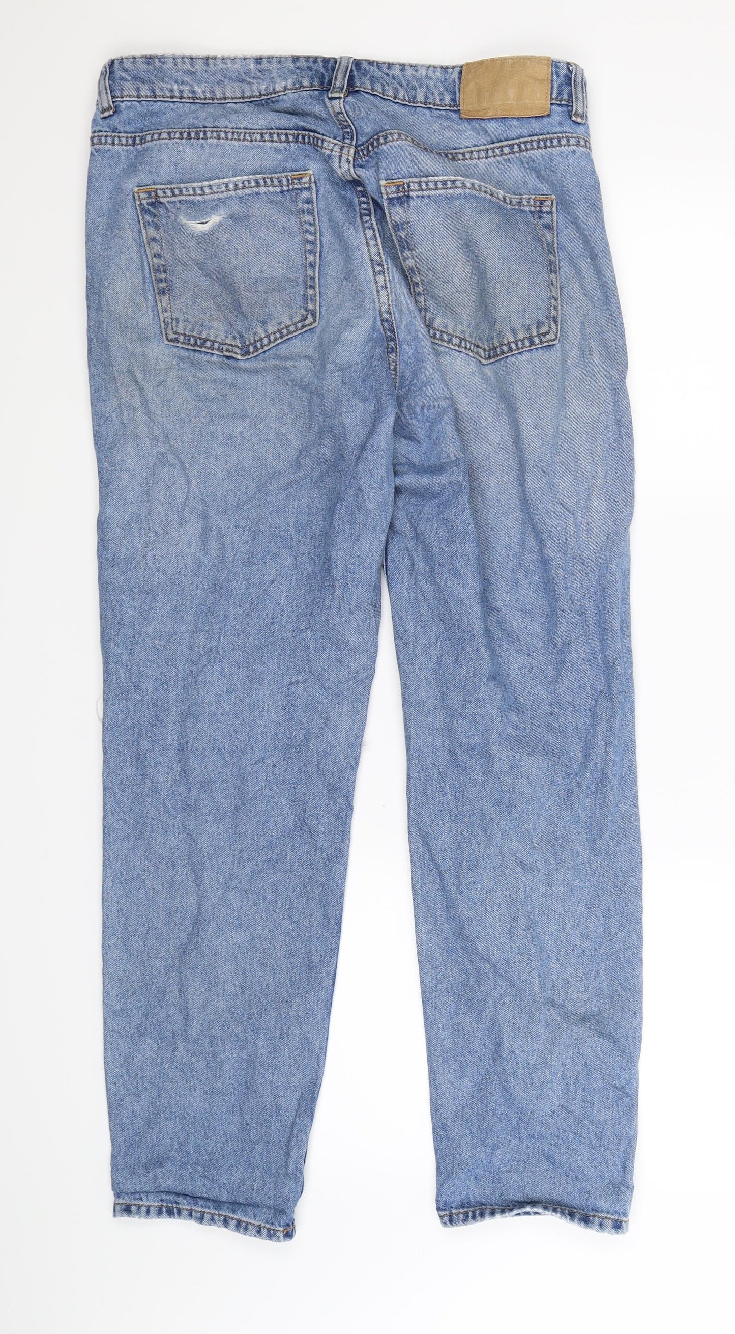 Womens UK Size 10 Divided Slim Fit Straight Blue Jeans