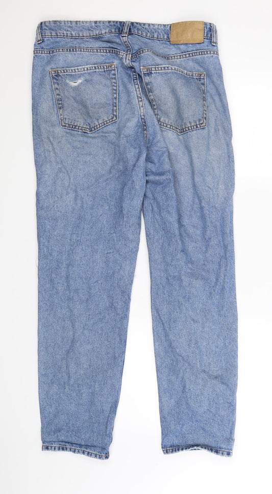 Womens UK Size 10 Divided Slim Fit Straight Blue Jeans