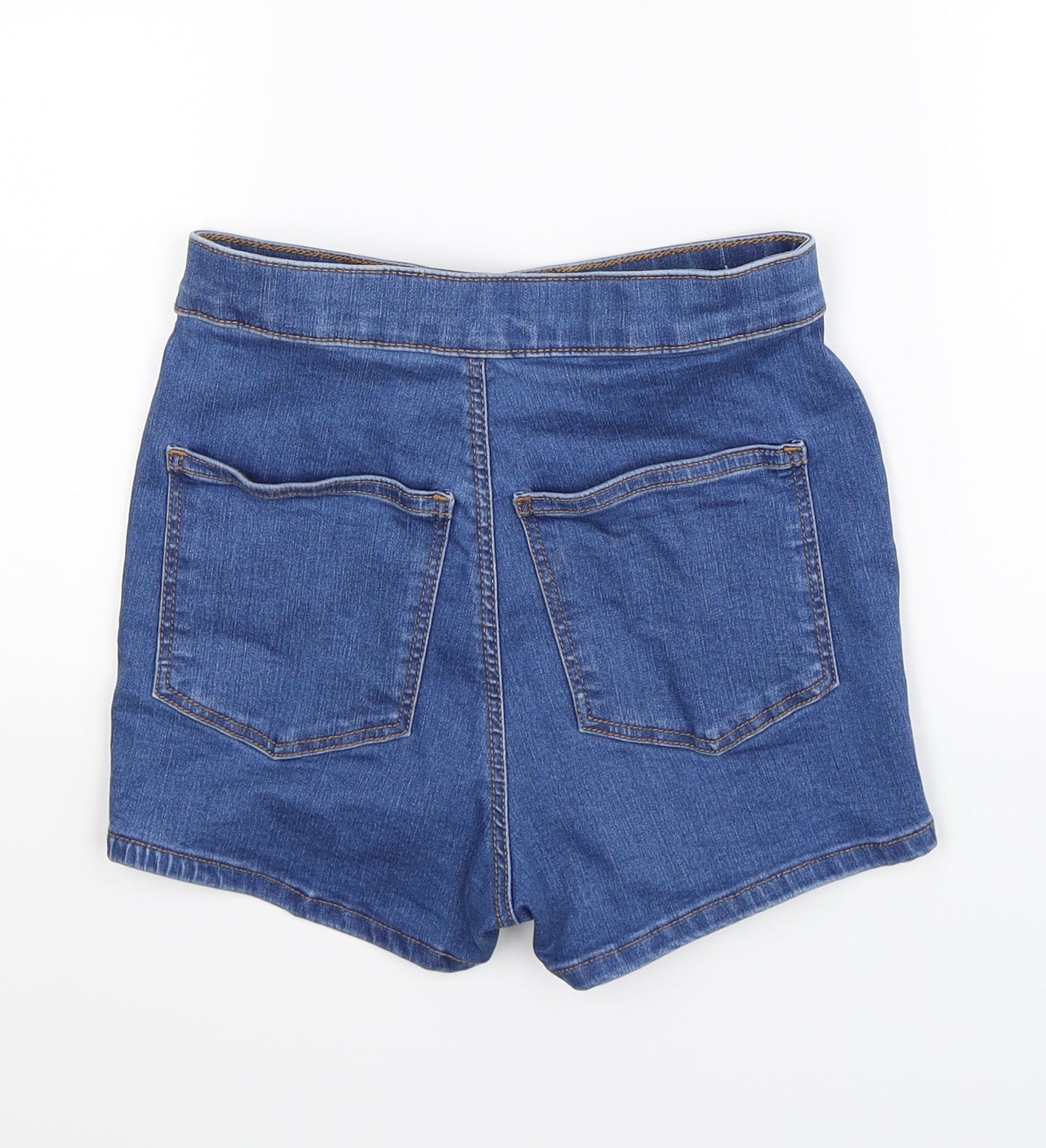 Topshop Womens Blue  Denim Hot Pants Shorts Size 8