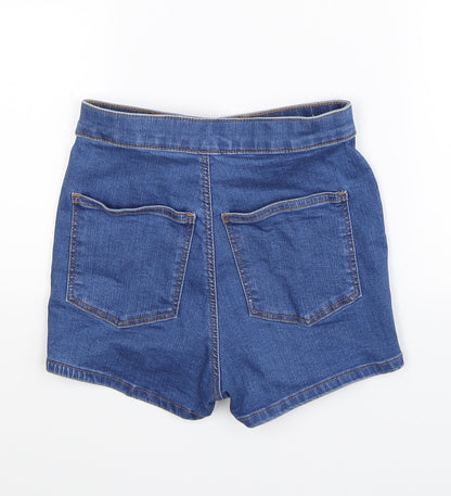 Topshop Womens Blue  Denim Hot Pants Shorts Size 8