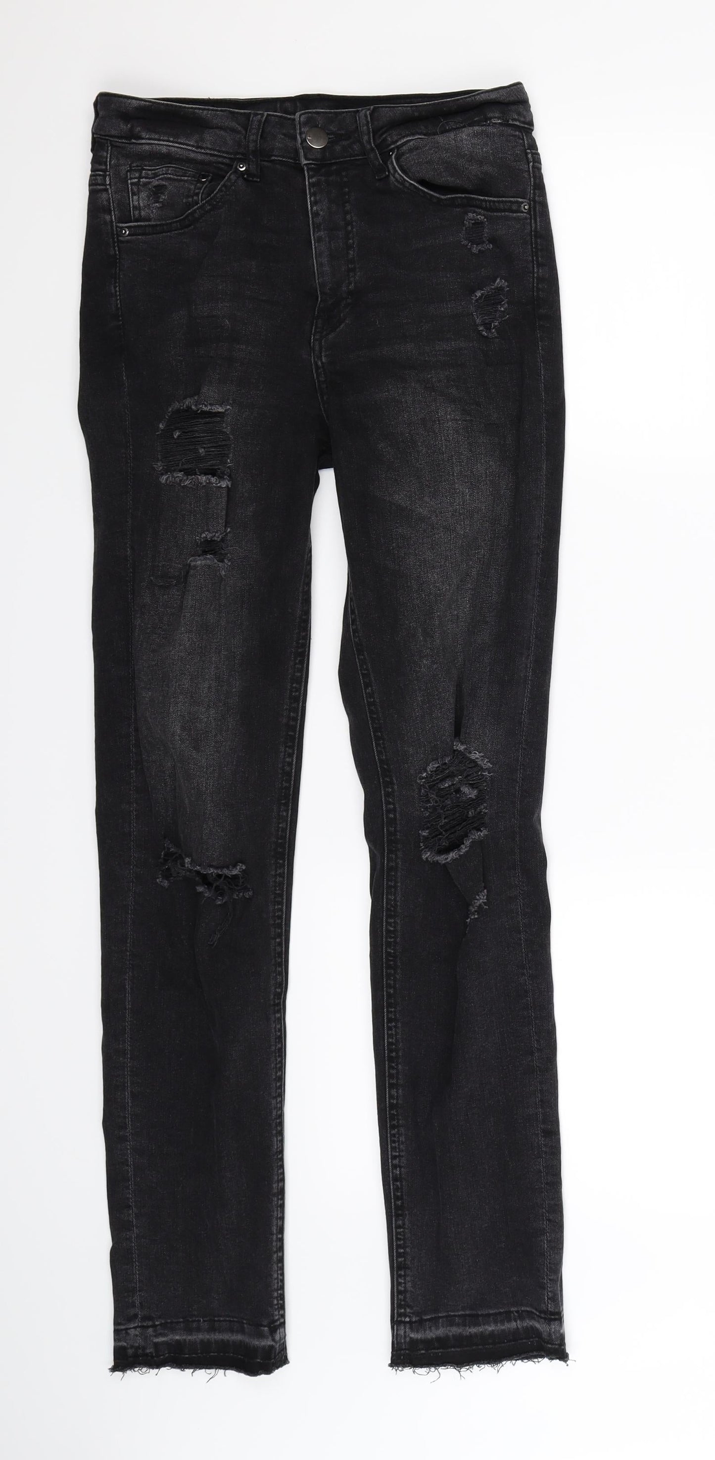 Womens UK Size 8 H&M Extra-Slim Fit Skinny Black Jeans