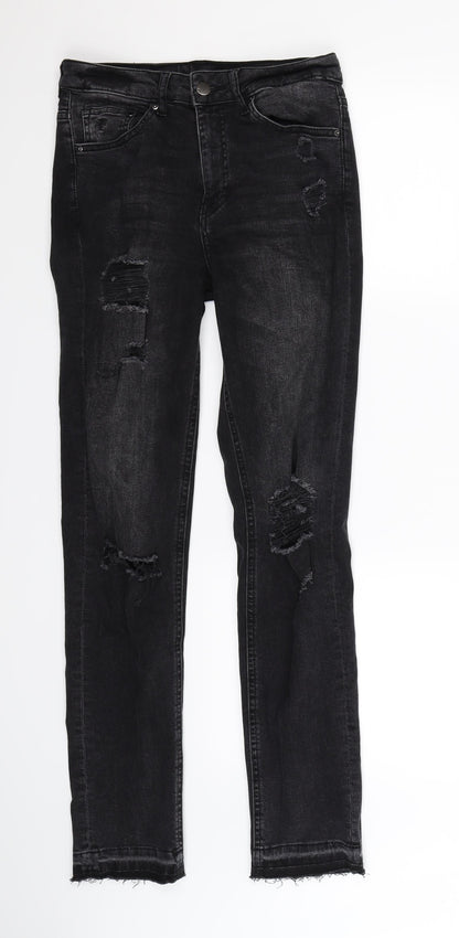 Womens UK Size 8 H&M Extra-Slim Fit Skinny Black Jeans