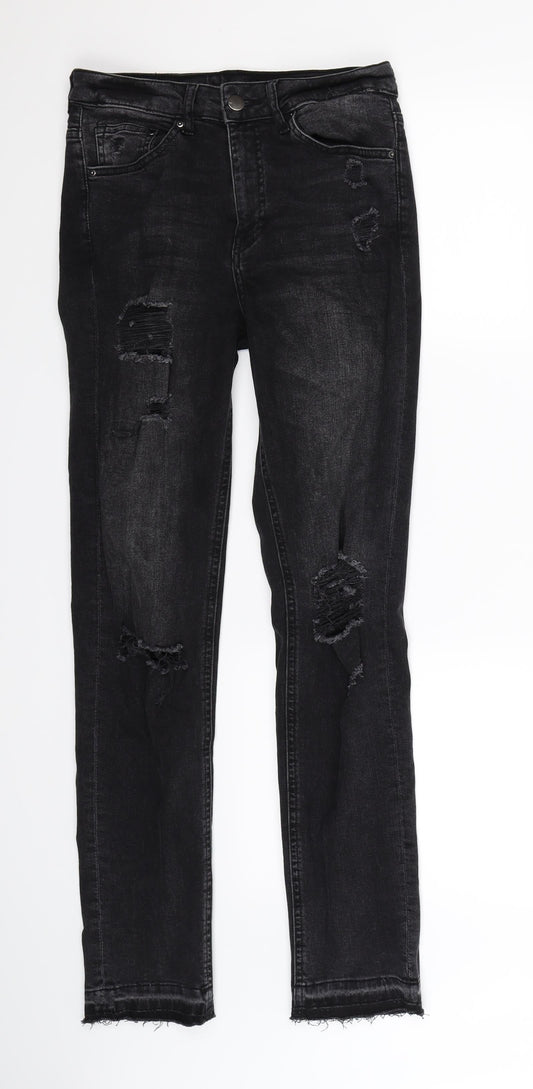 Womens UK Size 8 H&M Extra-Slim Fit Skinny Black Jeans