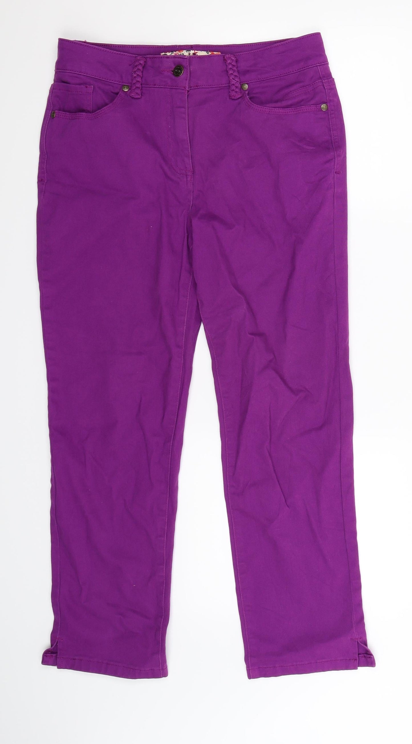 Soon Womens Purple  Denim Straight Jeans Size 10 L25 in