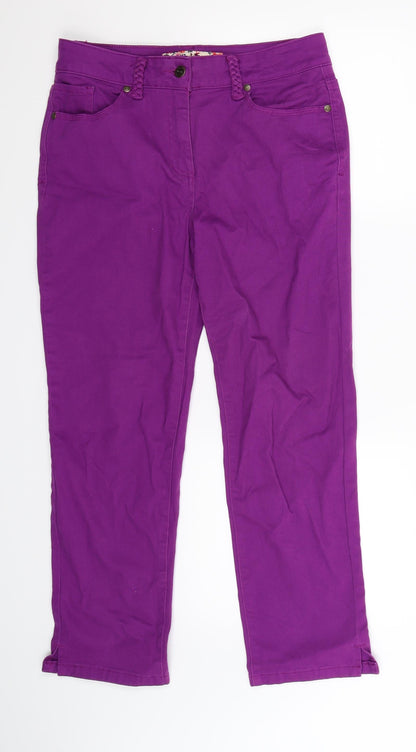 Soon Womens Purple  Denim Straight Jeans Size 10 L25 in